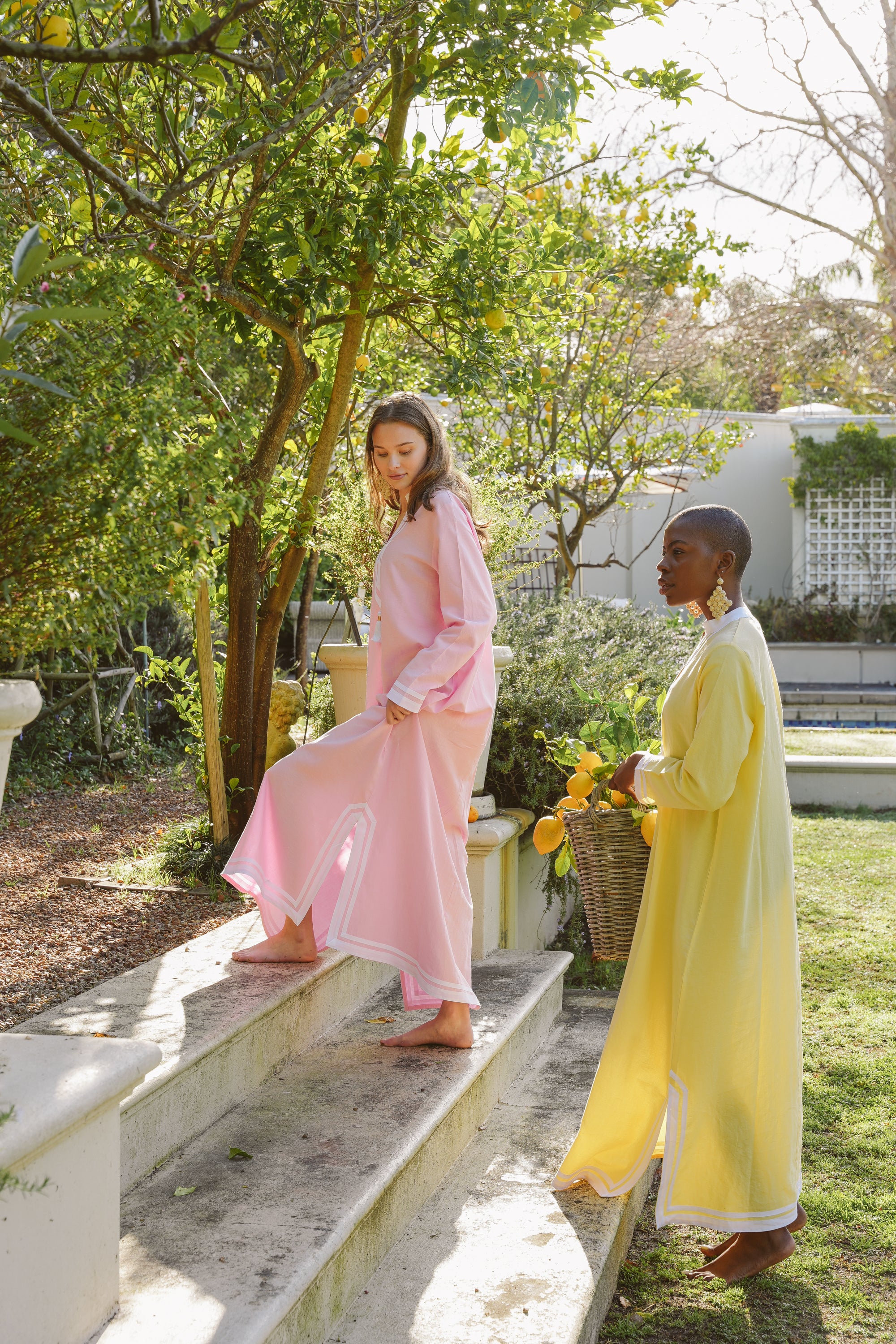 Kolkata Yellow Cotton Kaftan