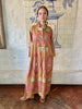 Coral Ikat Kaftan