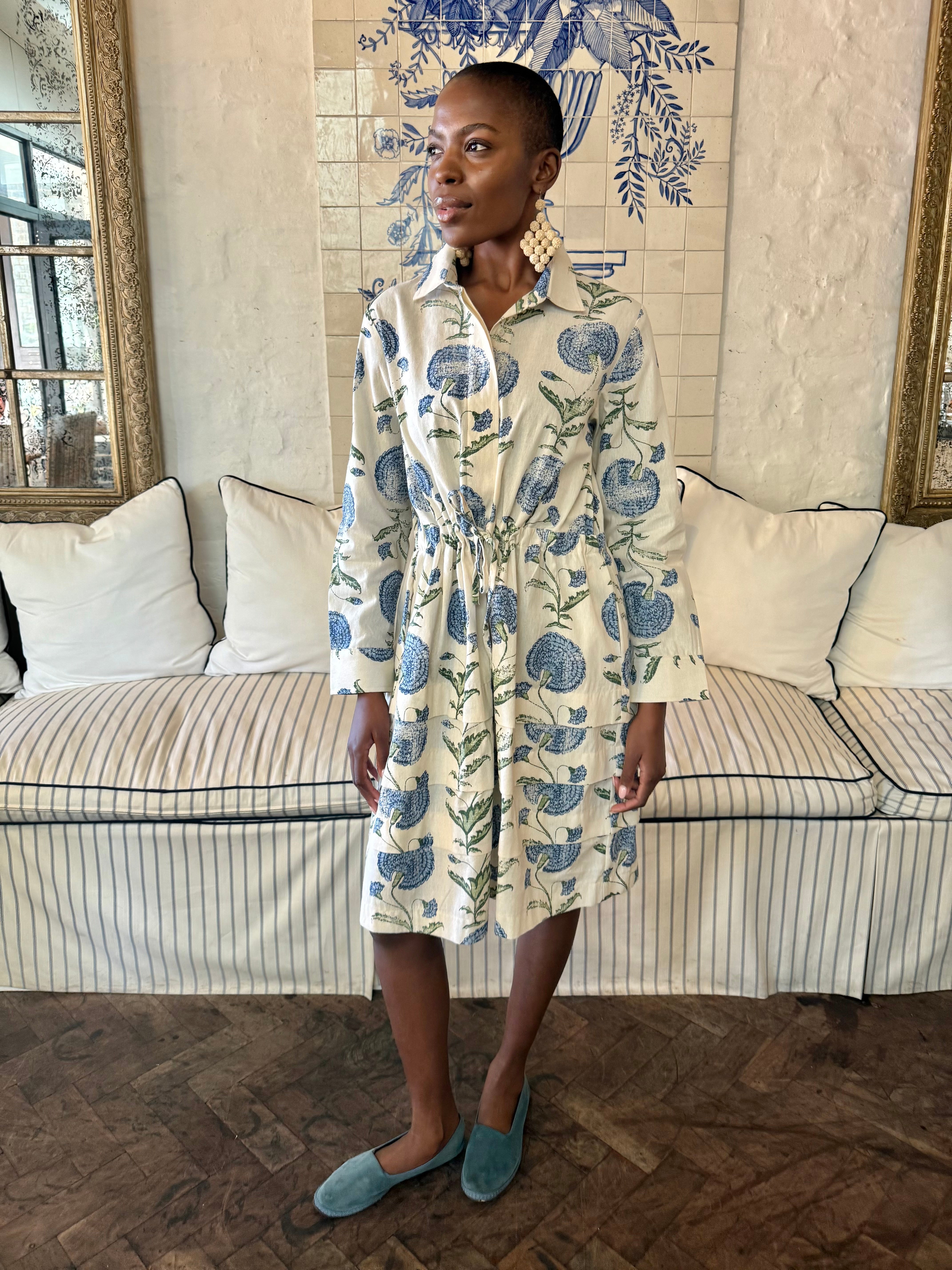 Valencia Dress In The Blue Poppy