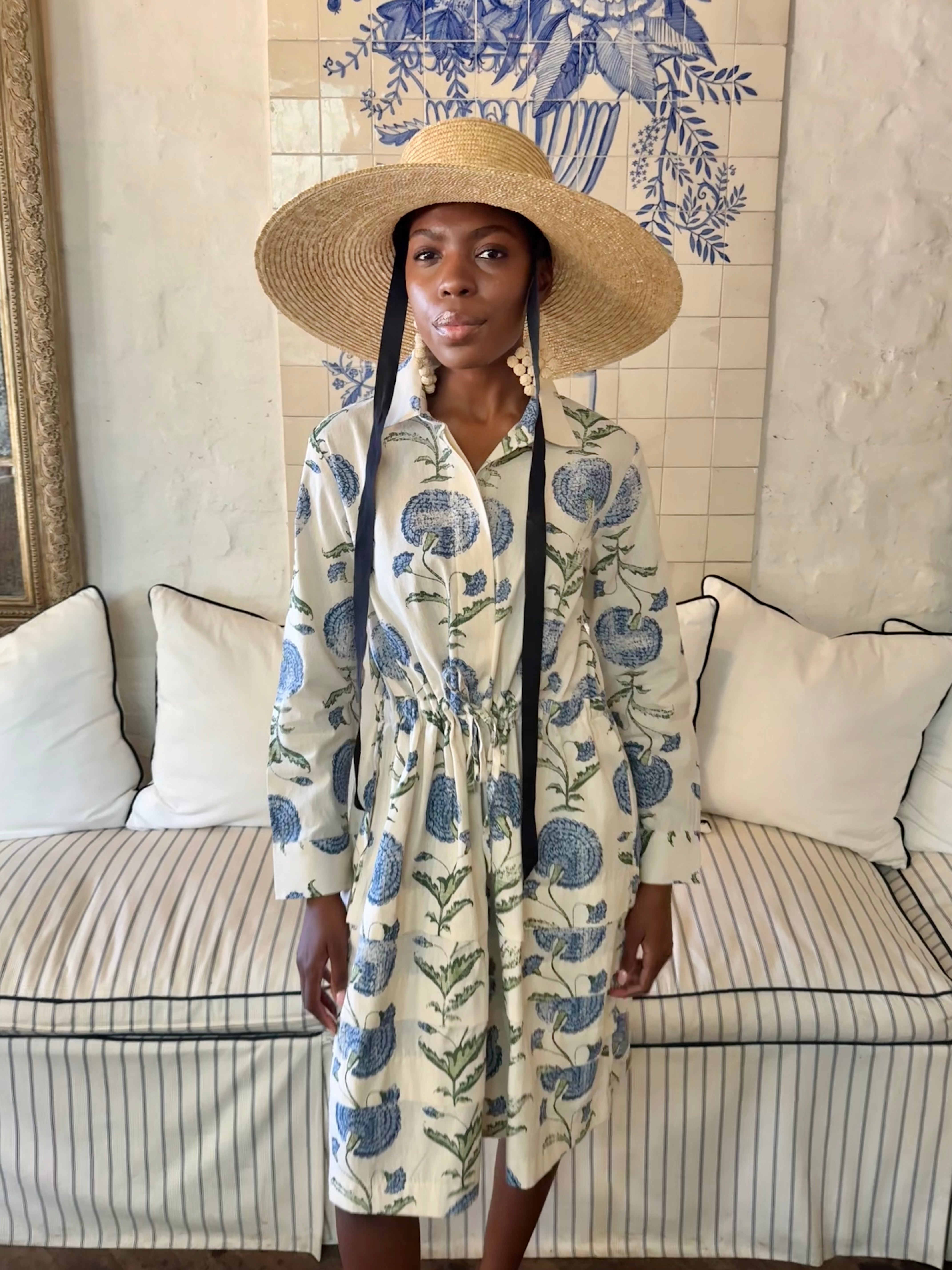 Valencia Dress In The Blue Poppy