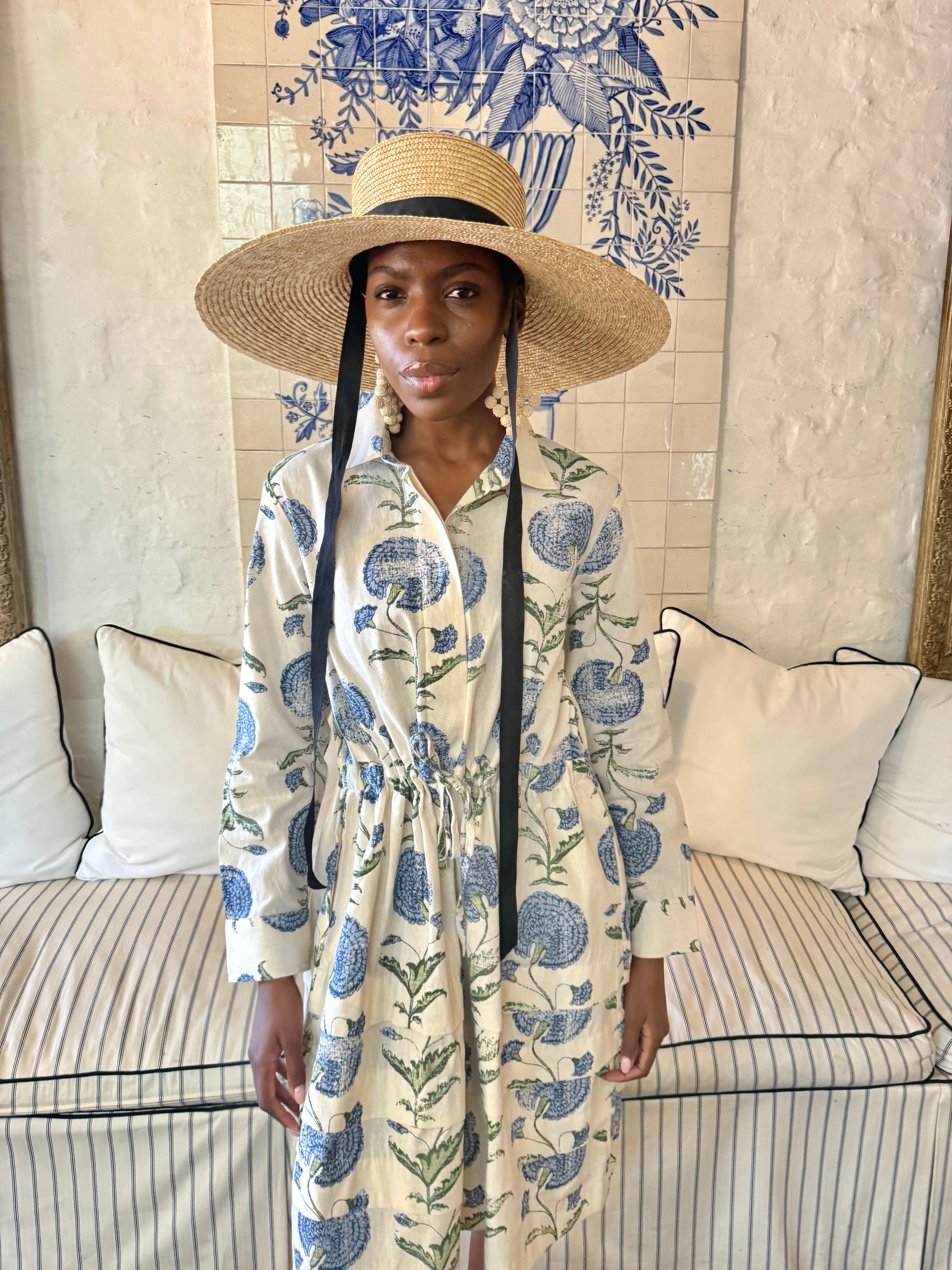 Valencia Dress In The Blue Poppy