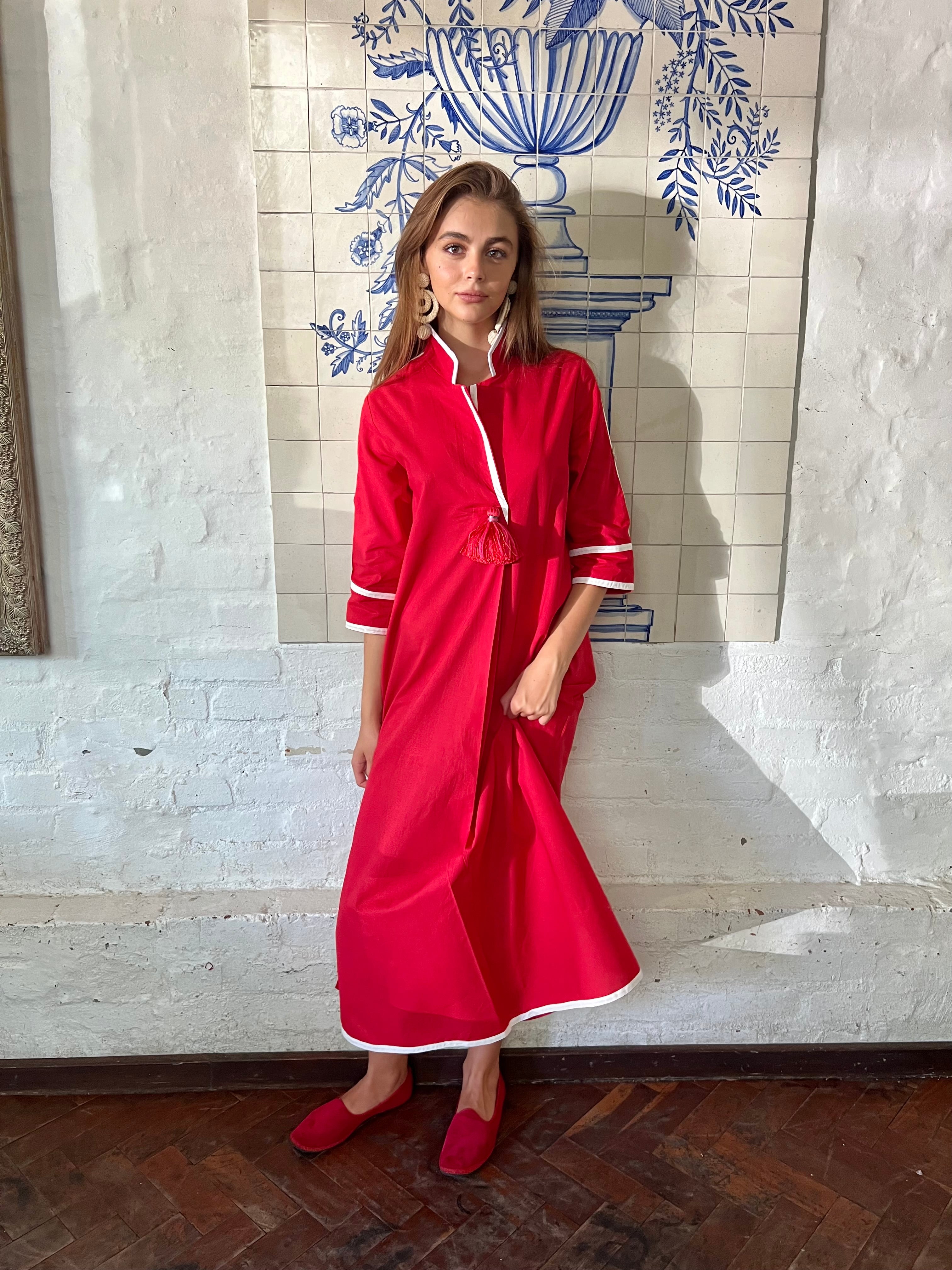 Du Cap Kaftan Red