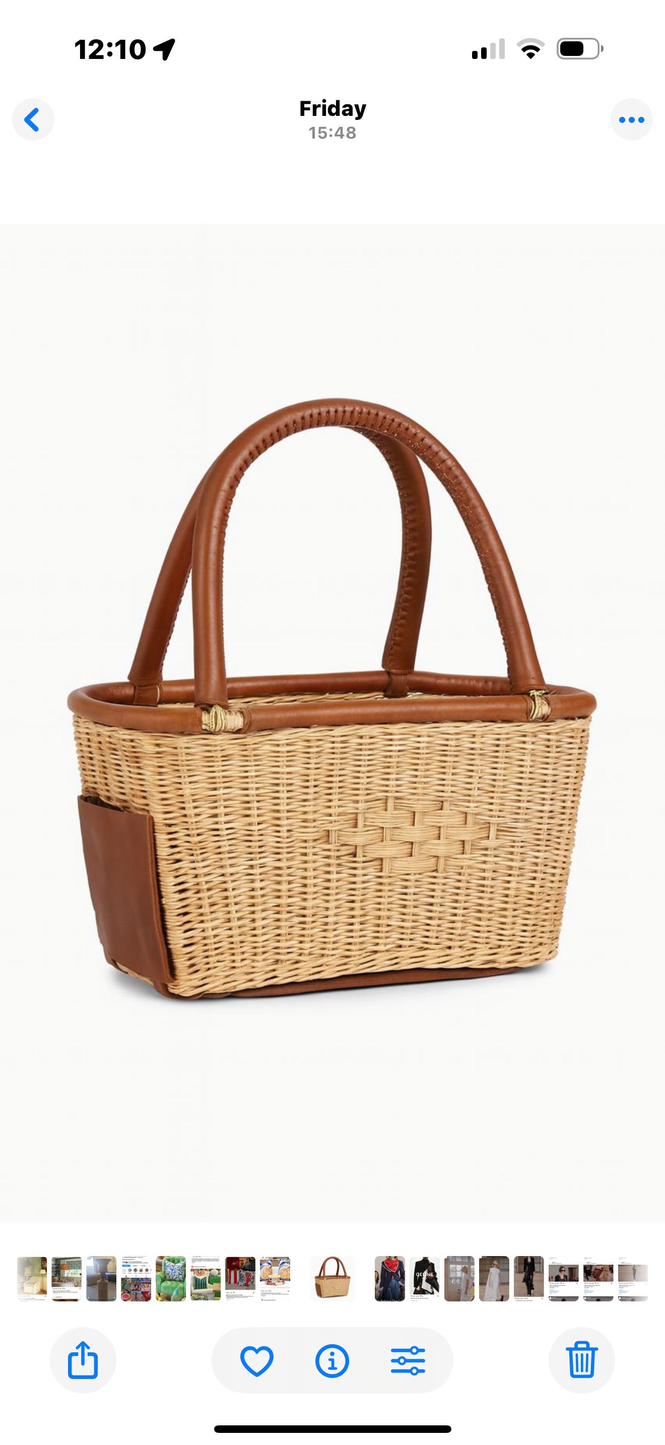 Leather Trim Basket