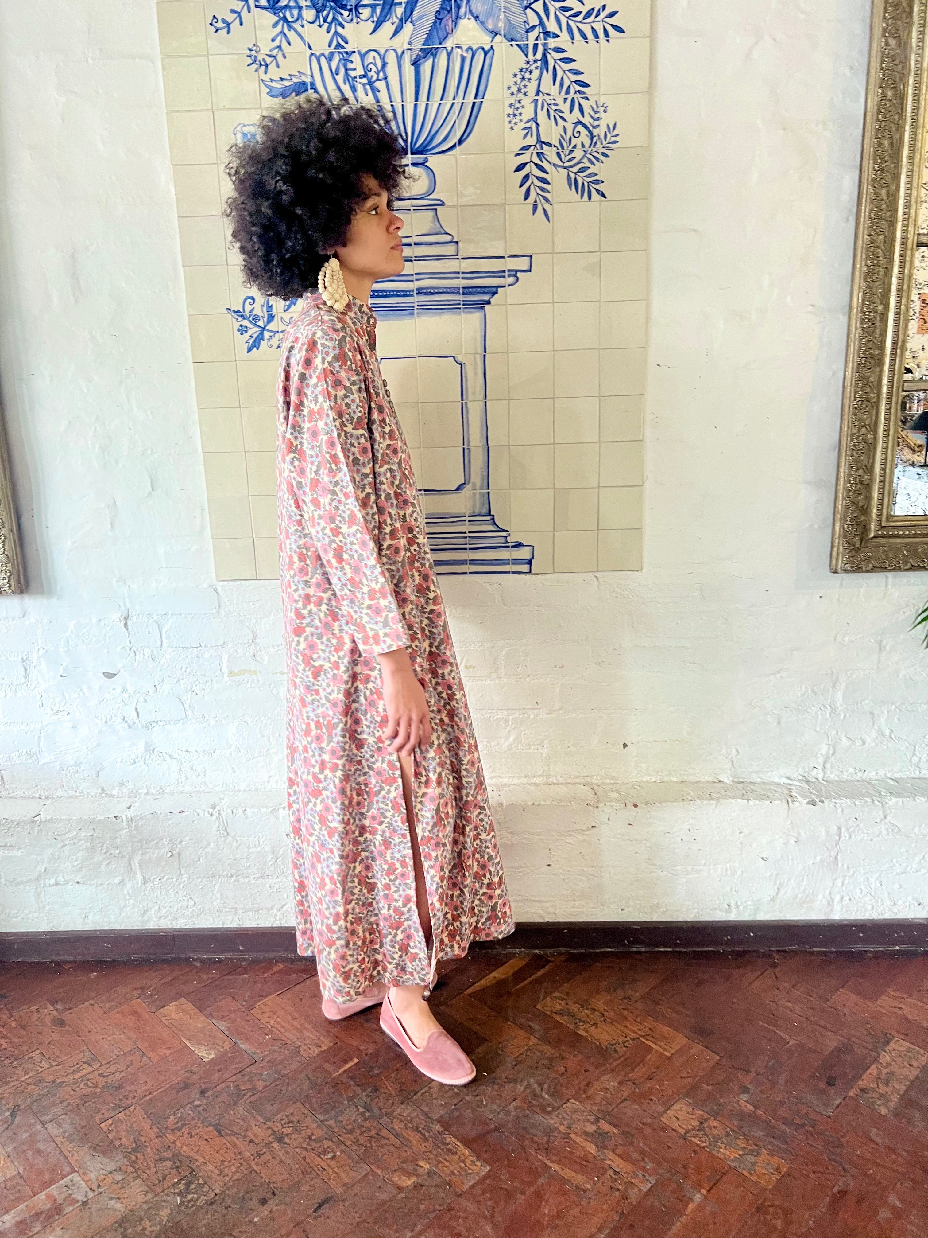 Liberty Cotton Print Floral Kaftan