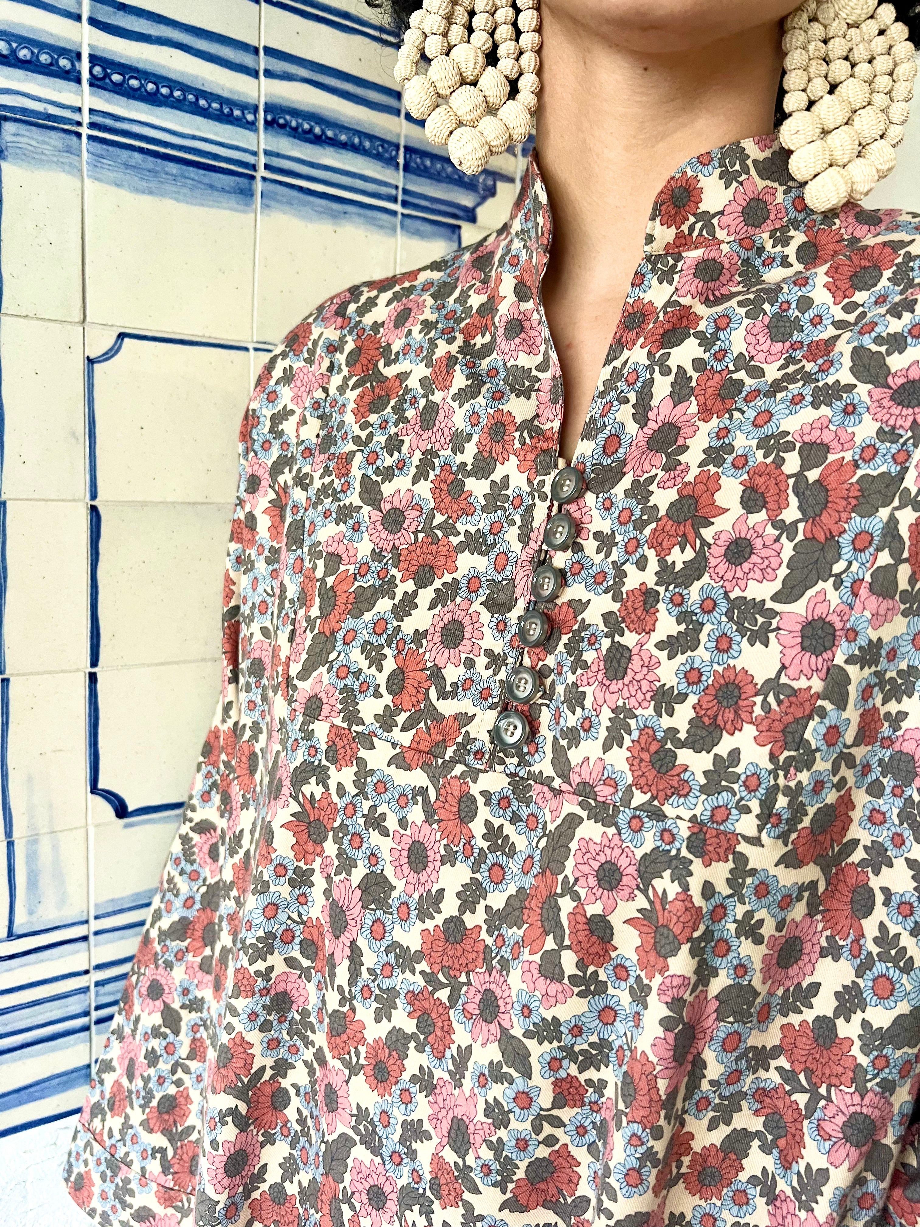 Liberty Cotton Print Floral Kaftan