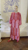 Load and play video in Gallery viewer, Jaipur Paisley Linen Collar Kaftan pink
