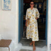 Poppy Yellow Cotton Kaftan