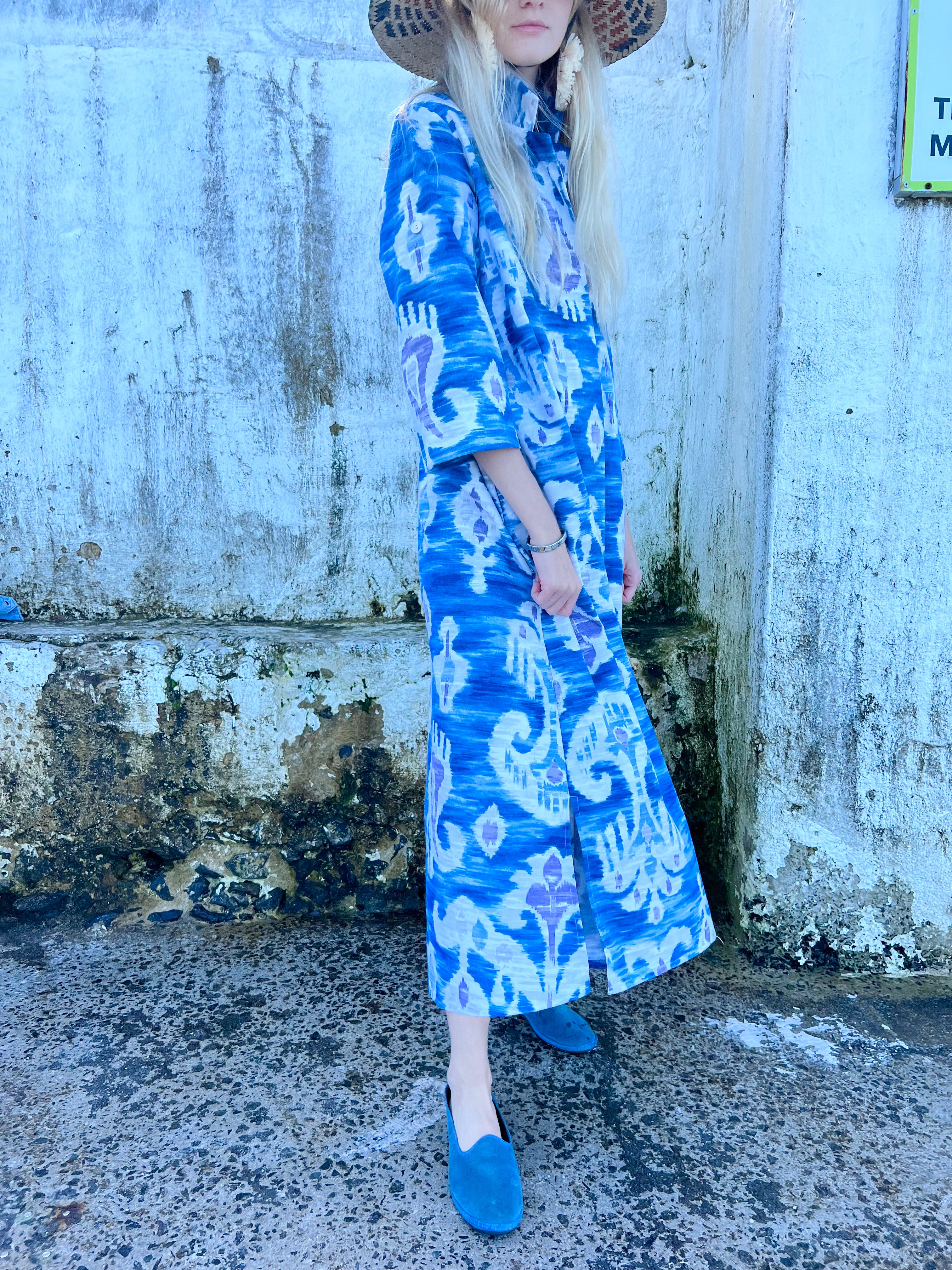 Collar Cotton Tie Dye  Kaftan
