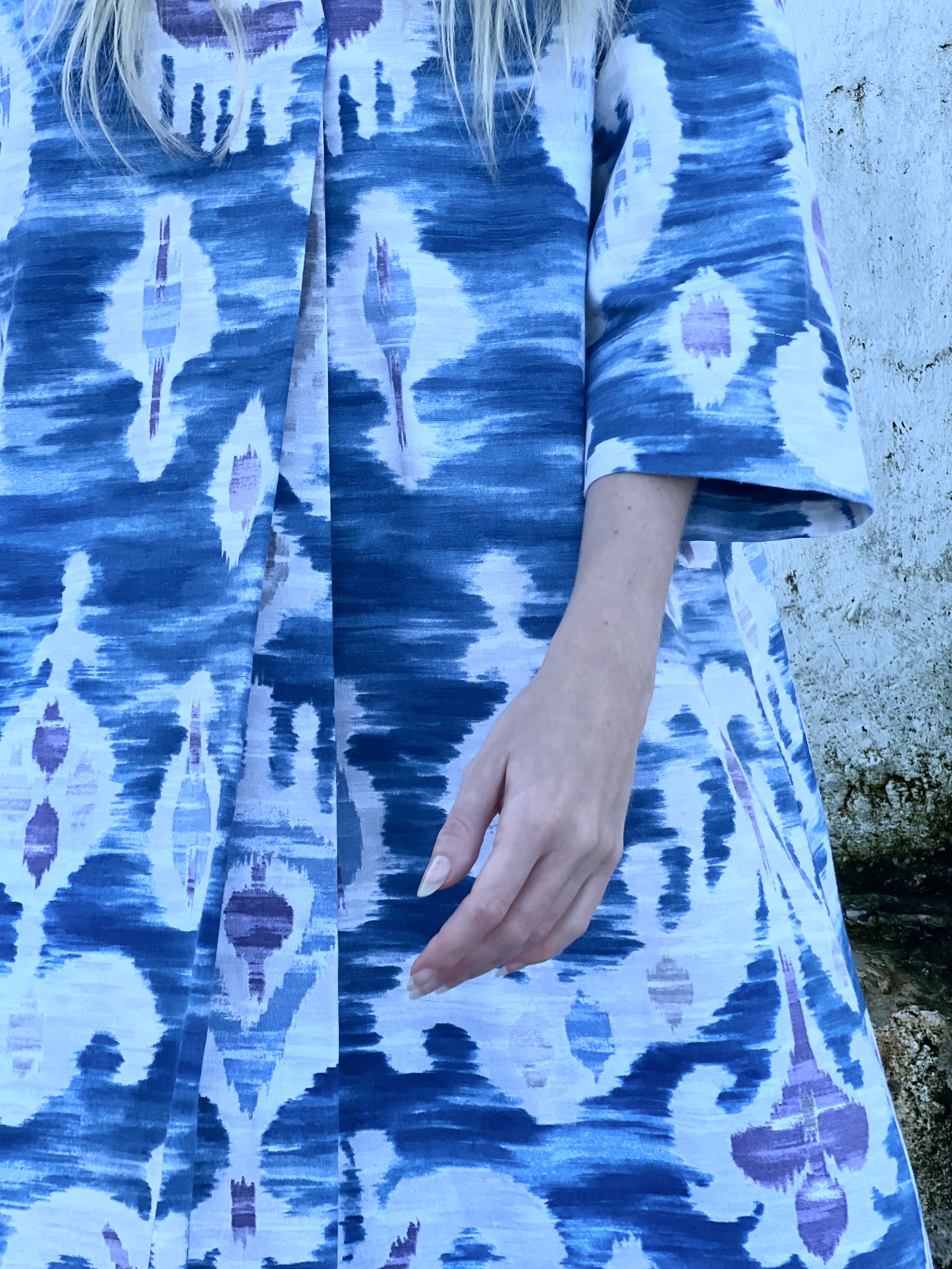 Collar Cotton Tie Dye  Kaftan