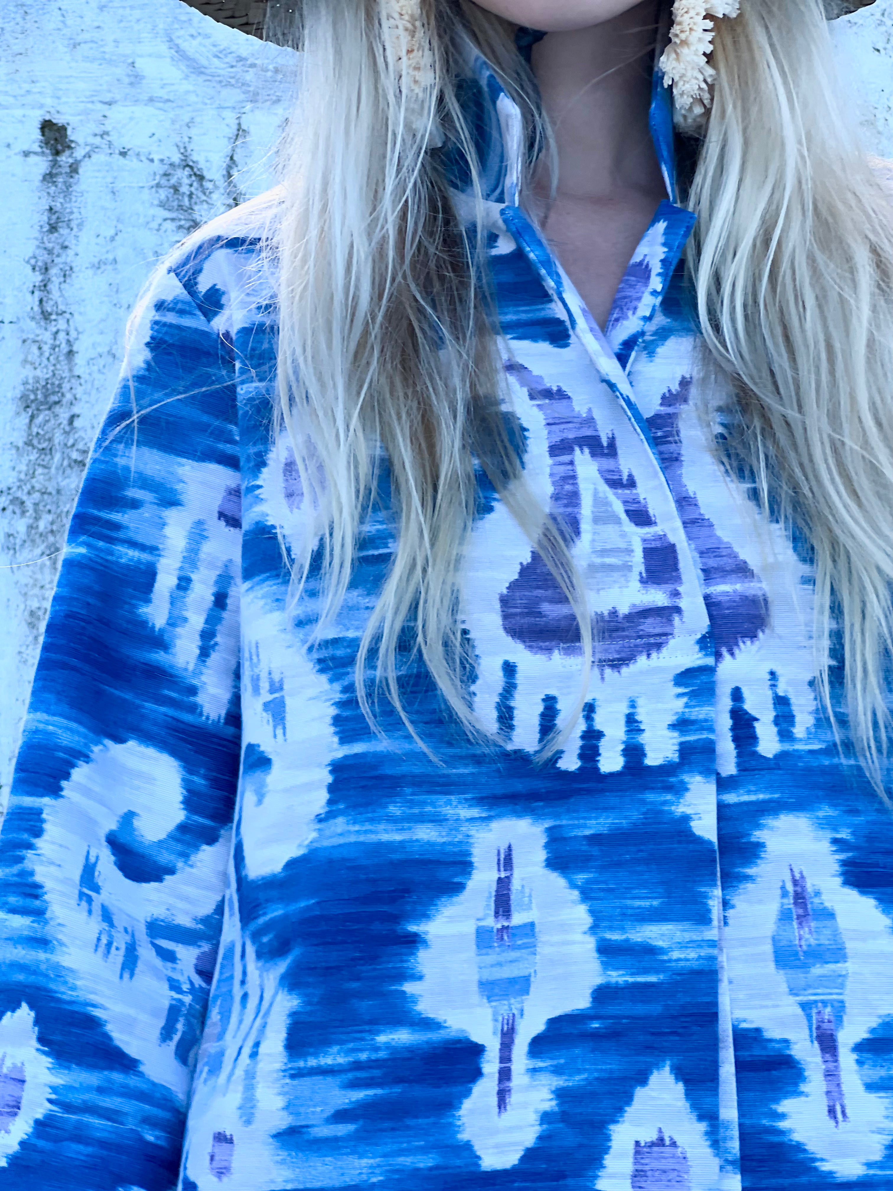 Collar Cotton Tie Dye  Kaftan