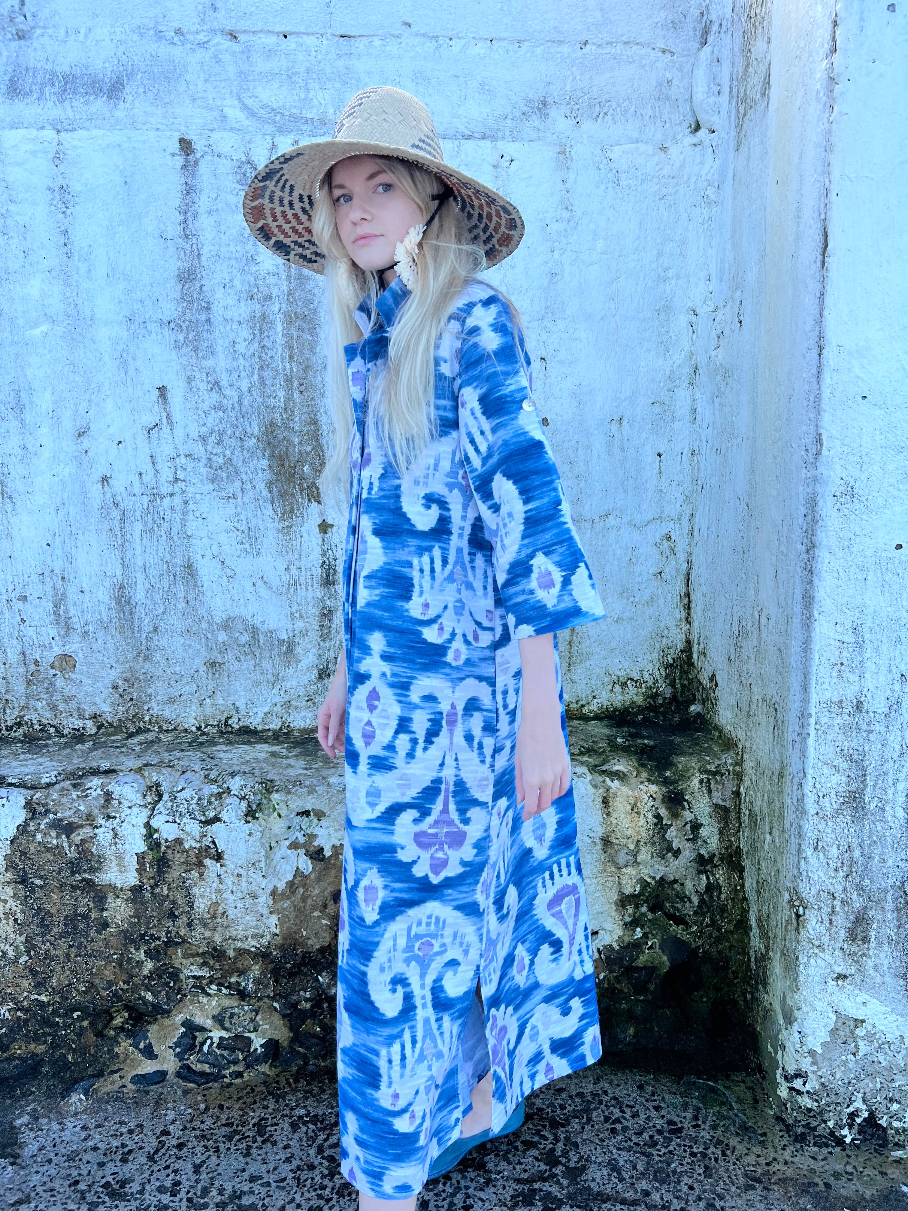 Collar Cotton Tie Dye  Kaftan